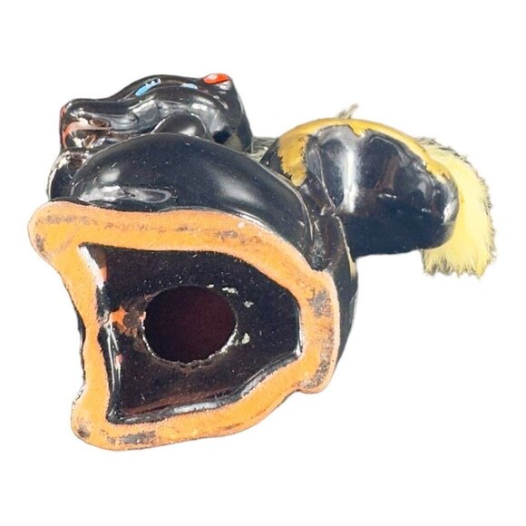 Vintage Red Ware Pottery Skunk Squirrel Figurine Hand Painted Japanese Figure - Picture 7 of 16